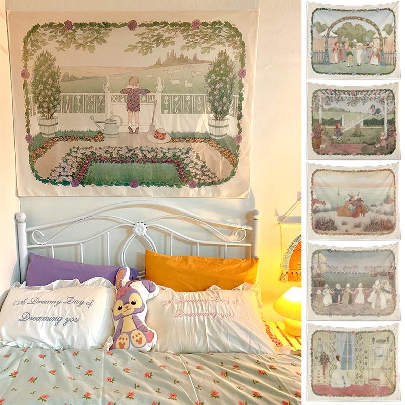 Thảm treo tường trang trí phòng phong cách cổ điển có dụng cụ lắp đặt tiện lợi