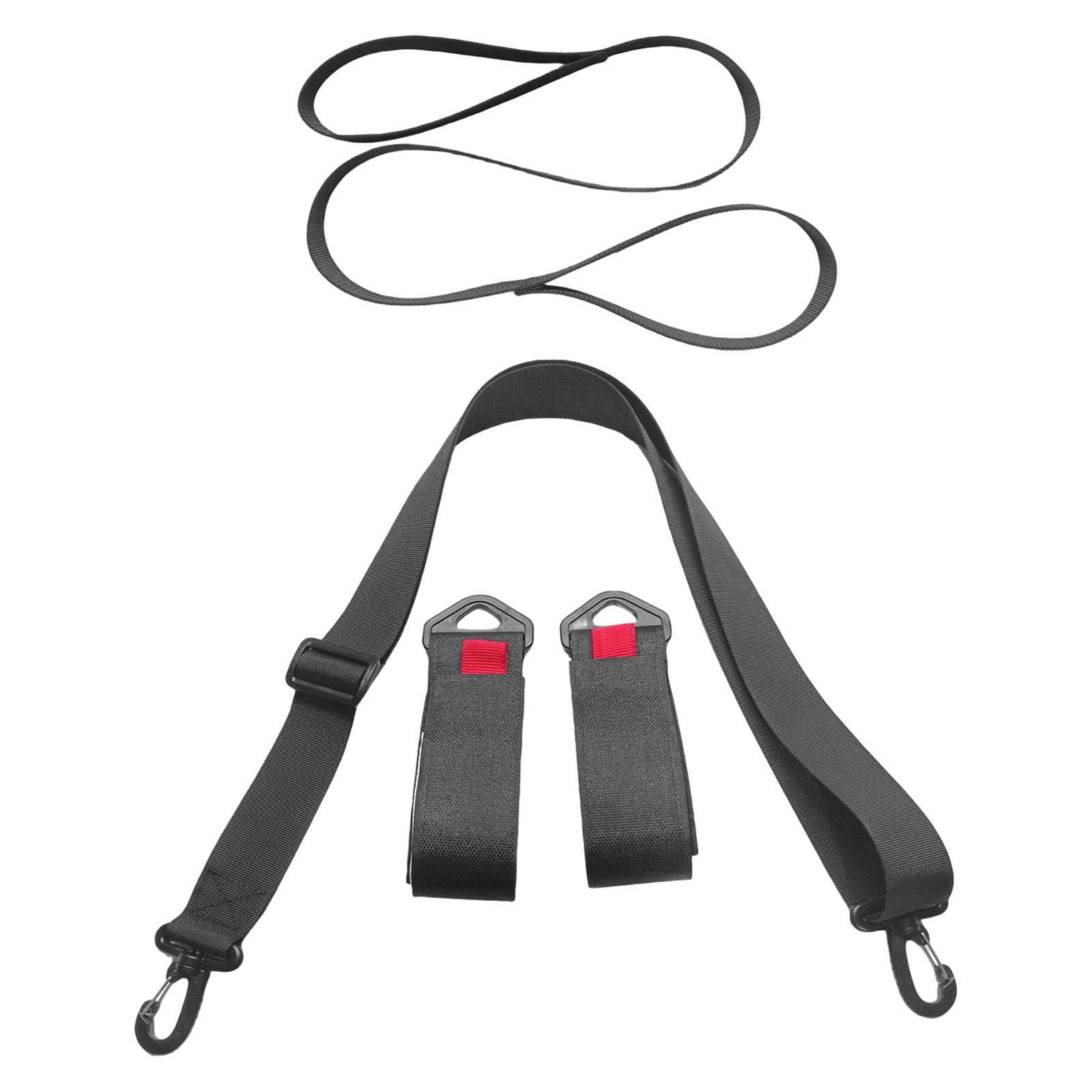 Ski Pole Carrier Straps Set Ski Straps Durable Holder Adjustable Ski Boot Straps Ski Boot Carrier Set for Adult Teens
