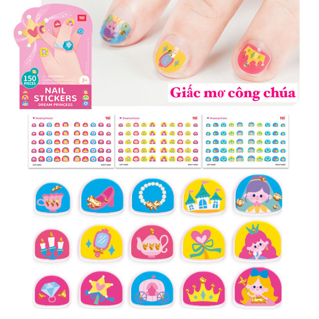 Đồ chơi Dán Móng Tay và Hình Xăm Nail Stickers and Tatoos Chính hãng TOI - Dành cho bé từ 3 tuổi+