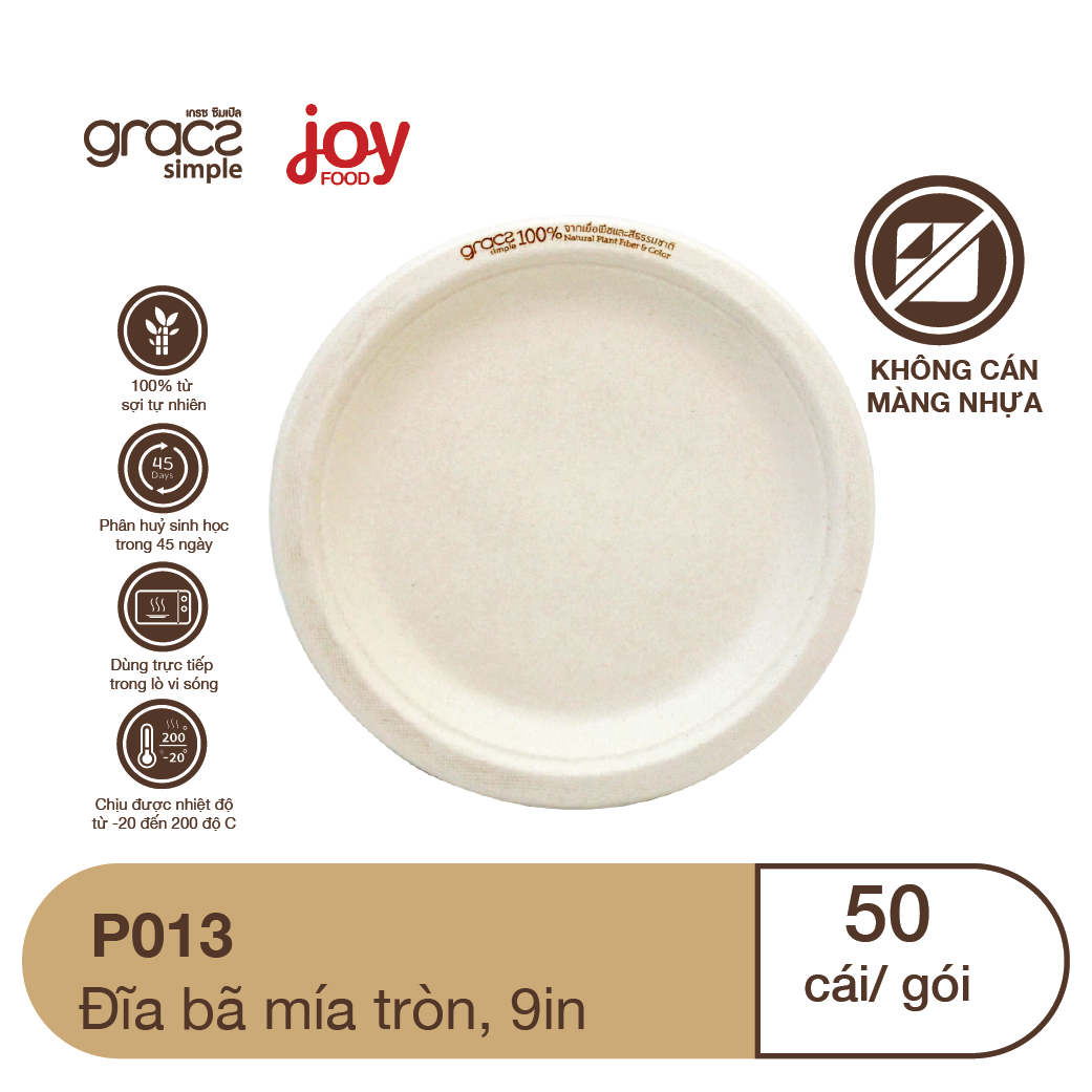 50 đĩa bã mía Gracz Thái Lan 9in