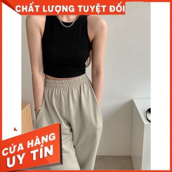 Áo Ba Lỗ Nữ Xuất Khẩu Dáng Croptop Cotton Tăm Siêu Mềm Mịn