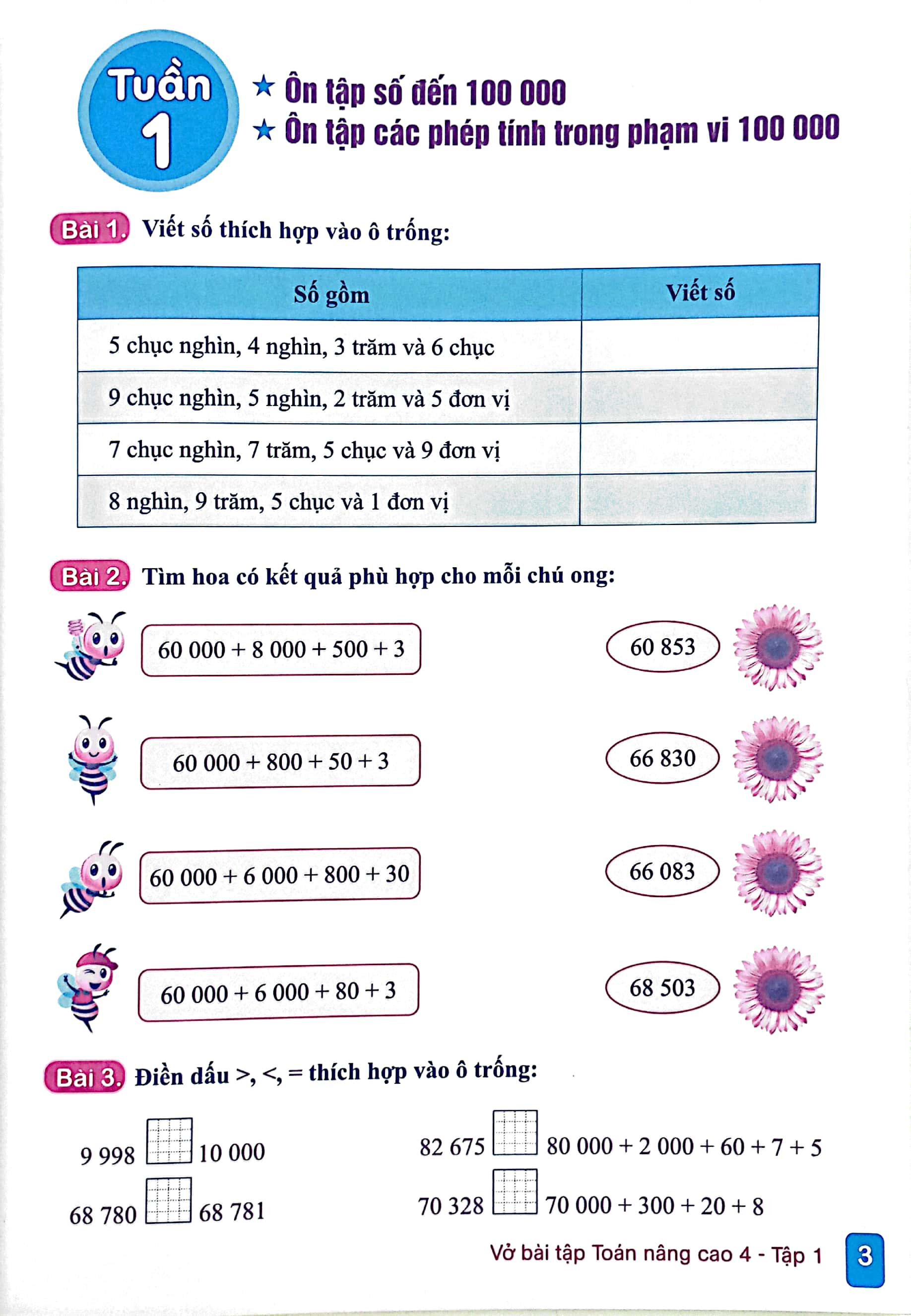 Vở Bài Tập Toán Nâng Cao 4 - Tập 1