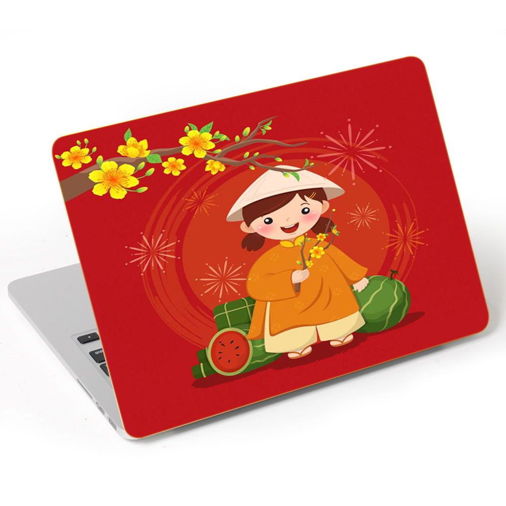 Mẫu Dán Skin Trang Trí Mặt Ngoài + Lót Tay Laptop Holidays LTHLD - 194