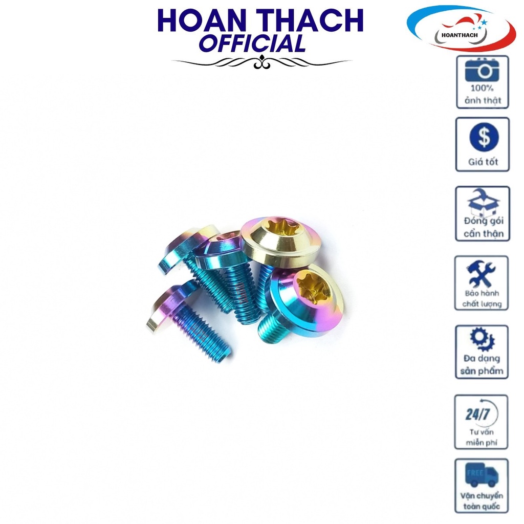 Ốc Gr5 Titan Dù 6L15 7 Màu dùng cho nhiều dòng xe SP016343 (giá 1con)