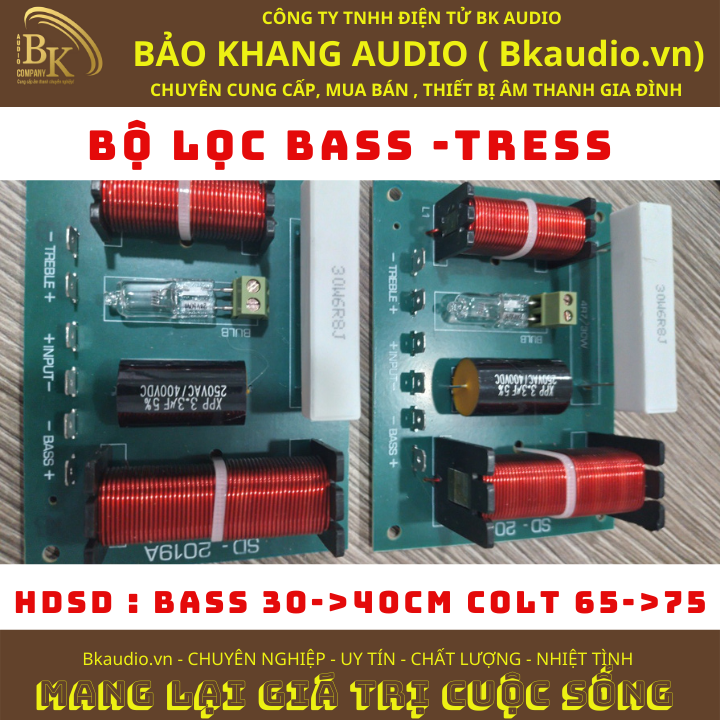 Lọc phân tầng. Lọc Bass và tress cho tín hiệu âm thanh. Msp : SPLL-01