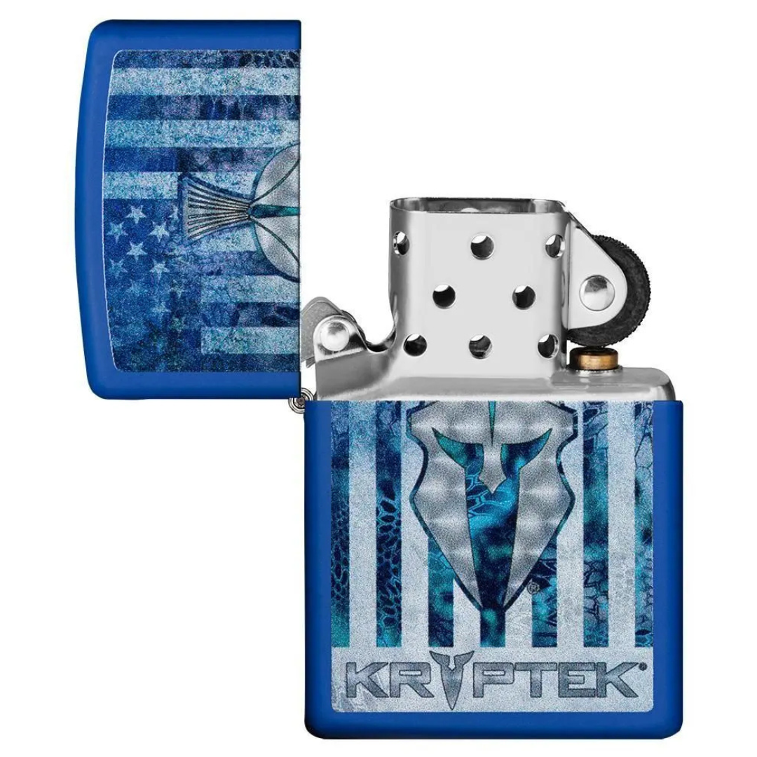 Zippo Kryptek Mũ Chiến Binh Spartan - Bật Lửa Zippo Mỹ Màu Xanh Blue Rằn Ri Cực Ngầu, Quà Tặng Cho Nam (Bảo Hành Trọn Đời)