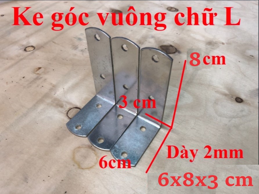 Ke góc vuông INOX chữ L bản rộng 3 cm ( 6x8x3 cm )