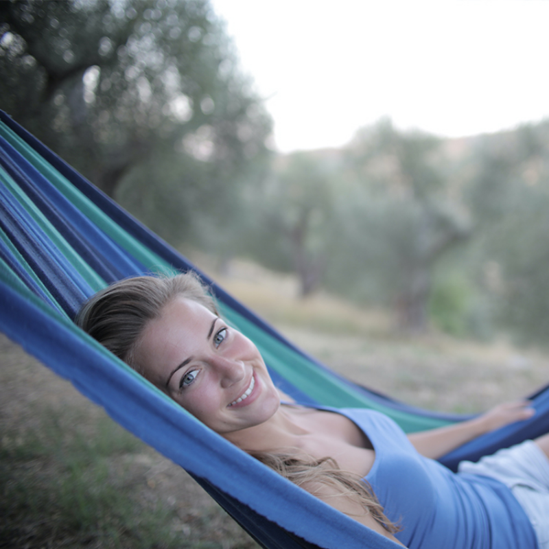 Cắm Trại Vải Bố Dày Dặn Võng Xanh Dương-Max Người 280*80/280*100/280*150 Võng Ngoài Trời Treo ghế Xích Đu