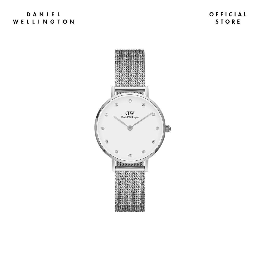 Đồng hồ Nữ Daniel Wellington Lưới - Petite 28 Pressed Sterling Lumine S White 28mm DW00100602