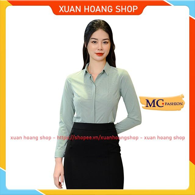 Áo Sơ Mi Nữ Dài Tay Kẻ Sọc Caro Đẹp Dáng Công Sở Mc Fashion, Màu Hồng, Xanh, Nâu Tây, Đỏ, Trắng, Cam A682