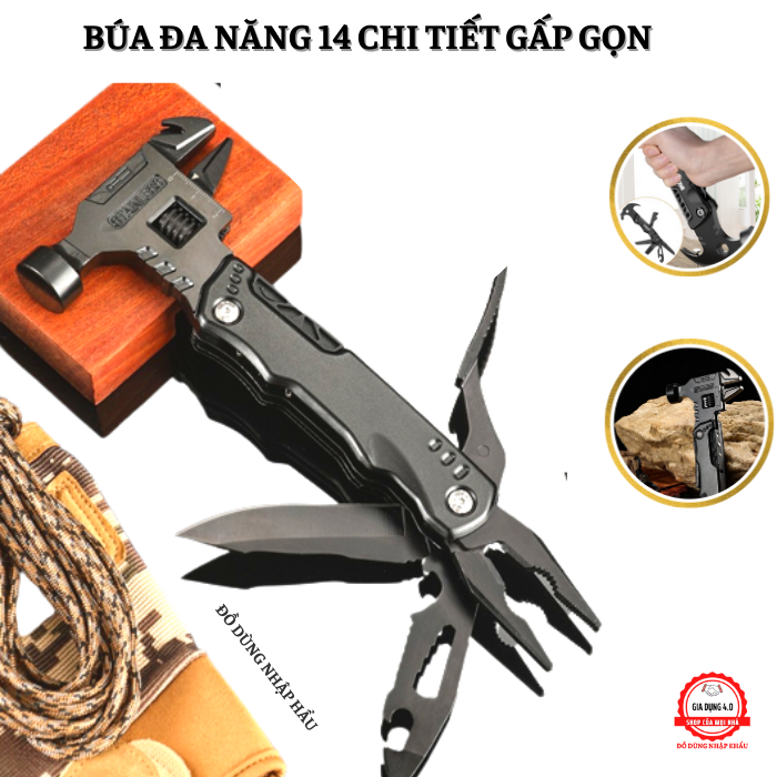 Búa kìm đa năng 14in1 gấp gọn-Đồ dùng thông minh