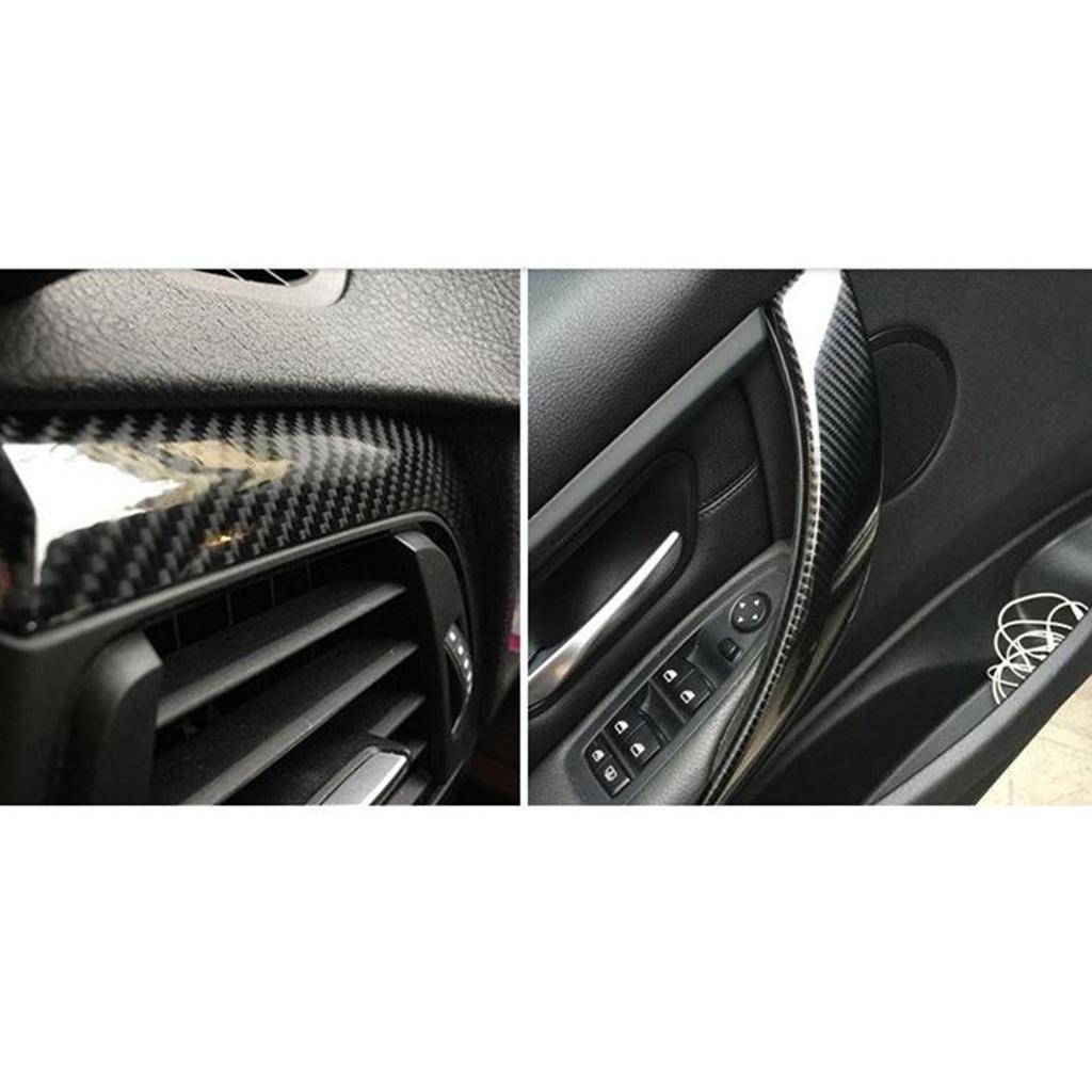 2x Carbon Fiber Film Car Interior Wrap Stickers Decoration 30x150CM