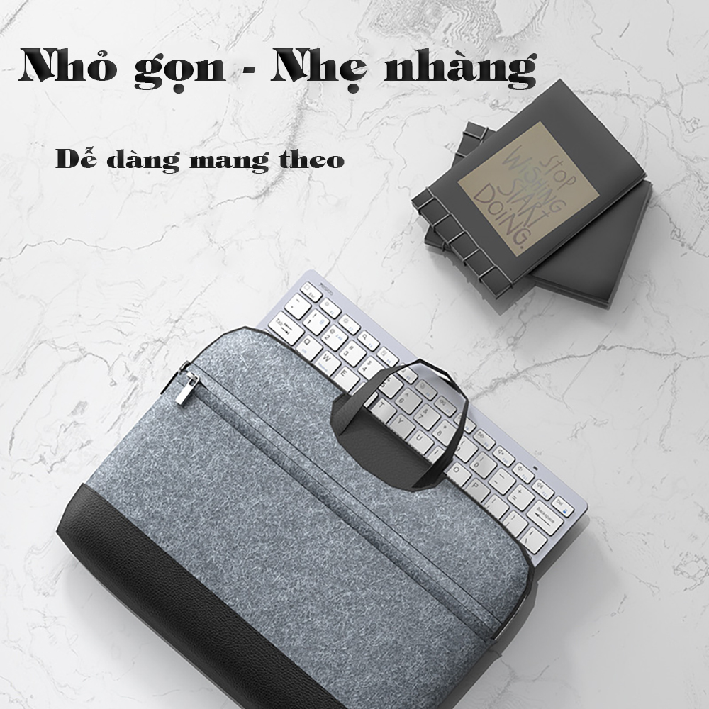 Bàn phím không dây kết nối kép dành cho cả Ipad và máy tính bàn - Hàng Chính Hãng