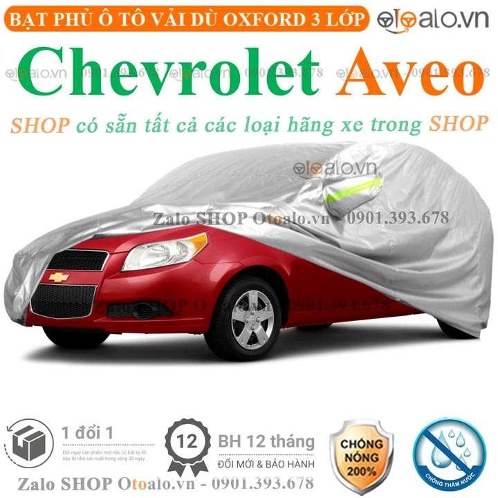 Bạt che phủ xe ô tô Chevrolet Aveo 3 lớp cao cấp