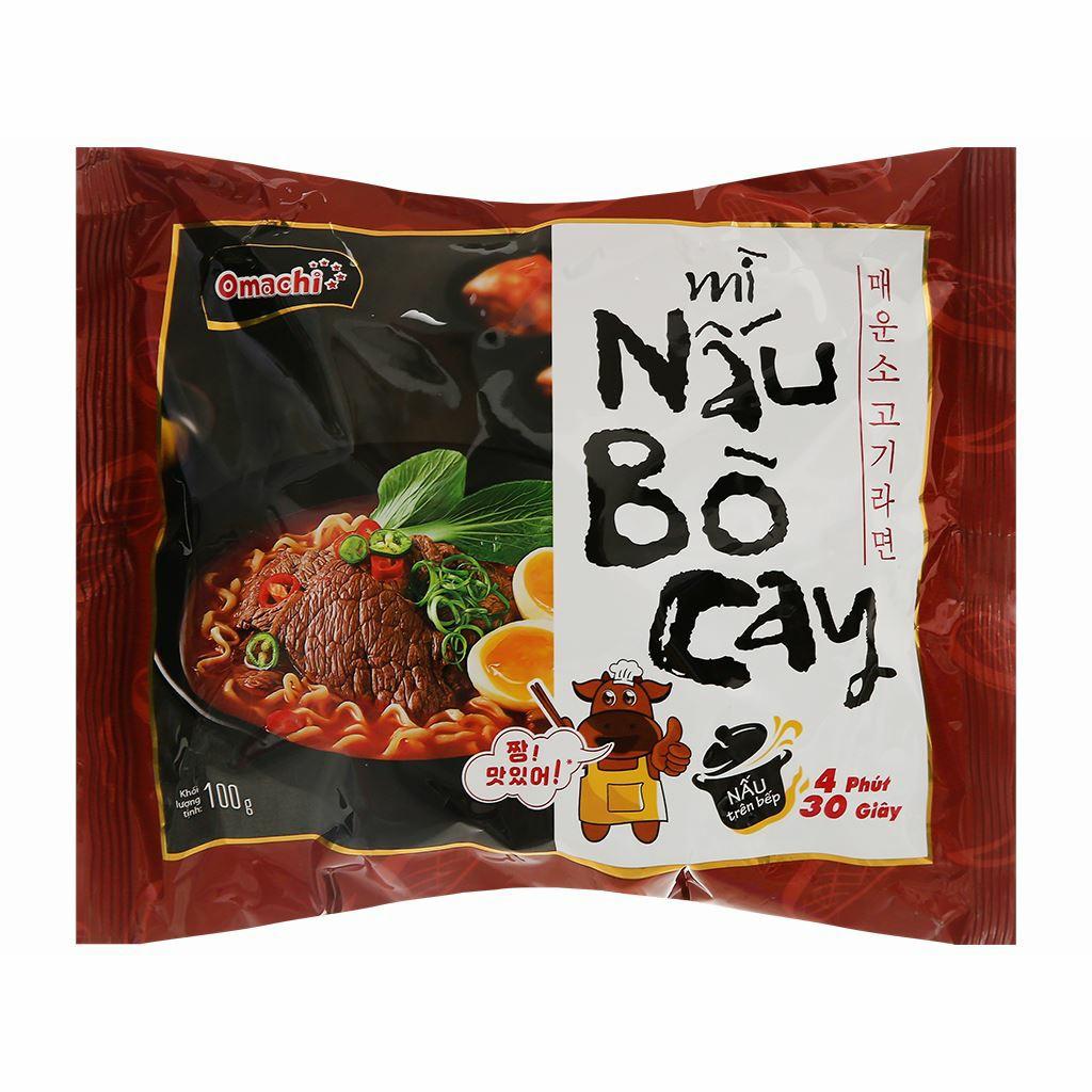 Mì Omachi nấu bò cay 100g -3524823