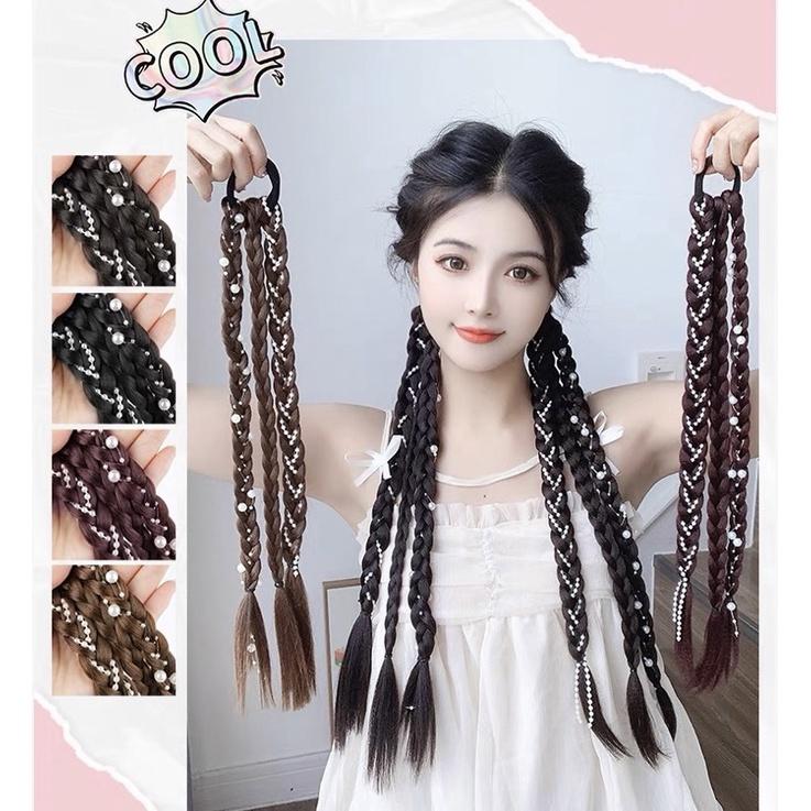 Tóc giả con rết đính hạt phong cách hàn quốc - Maben