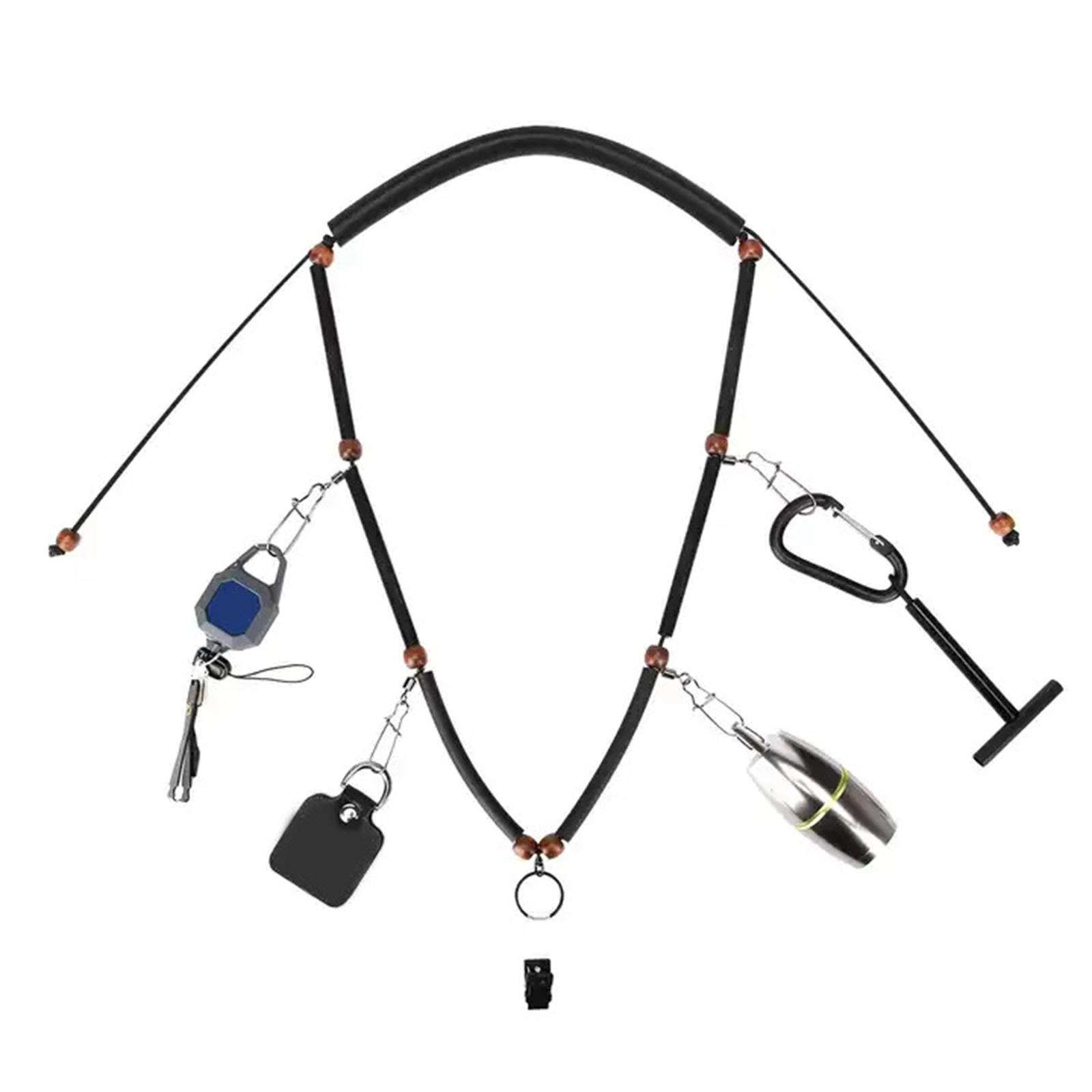 Fly Fishing Lanyard Fly Fishing Tool Holder Lanyard Hanging Necklace, Durable Storage Fishing Accessories Fishing Tools Carrier for Camping