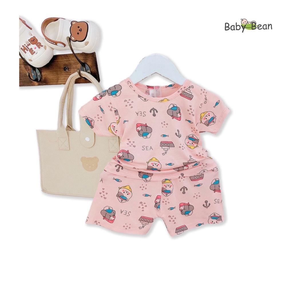 Bộ Đồ Thun Lạnh Tay Ngắn Quần Ngắn Bé Sơ Sinh Gái BabyBean MÀU NGẪU NHIÊN (7kg-13kg