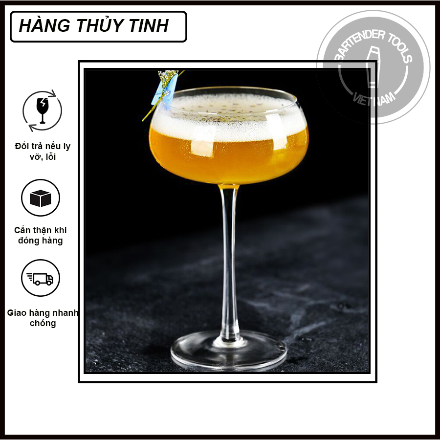 Cocktail glass - Ly cocktail thủy tinh cụp