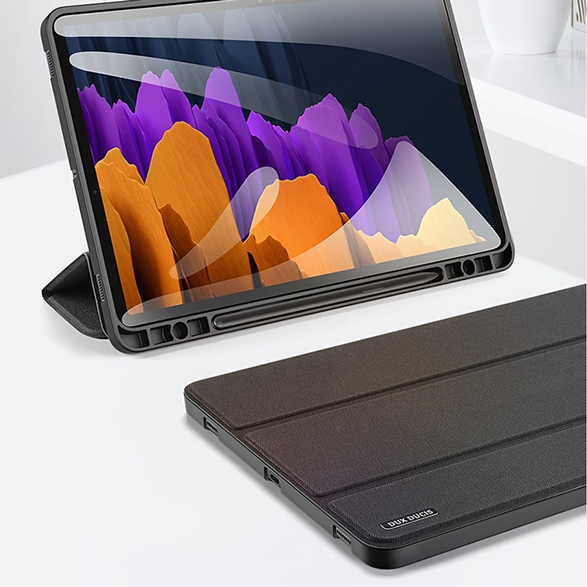 Bao da chống sốc cho Samsung Galaxy Tab S8 thương hiệu DUX DUCIS Domo Series cao cấp - Hàng nhập khẩu.