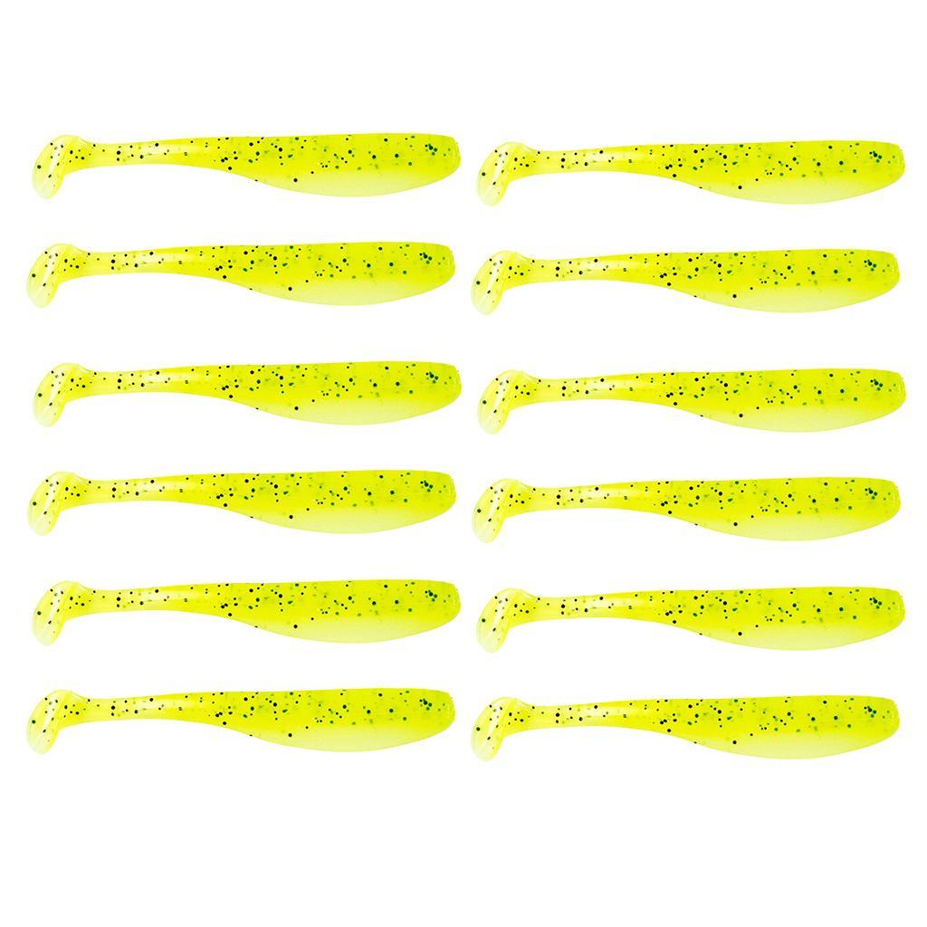 24pcs Soft Fishing Lures Set Paddle Tail Worm Baits Shad Minnow Swimbaits