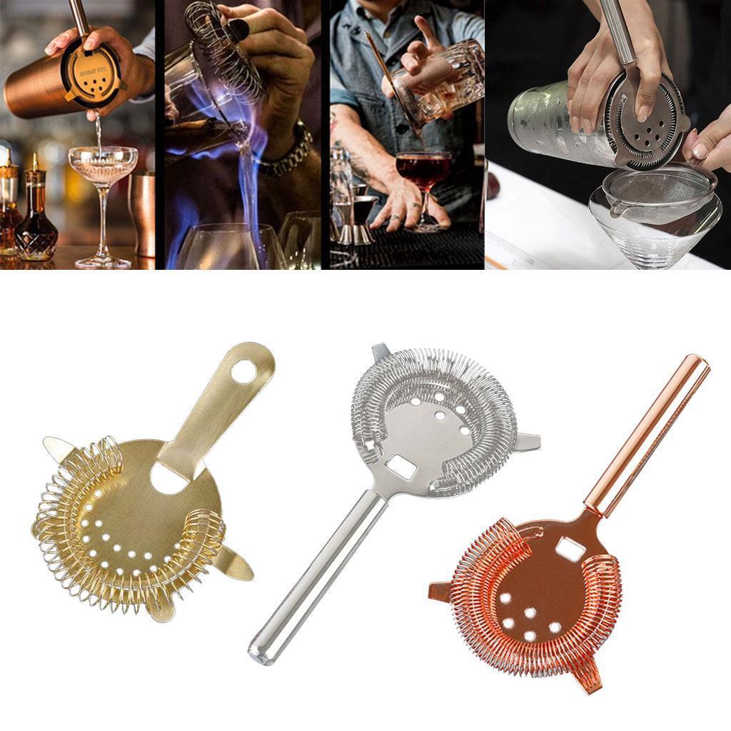 Cocktail Strainer Stainless Steel Strainer Bartenders Bar silvery