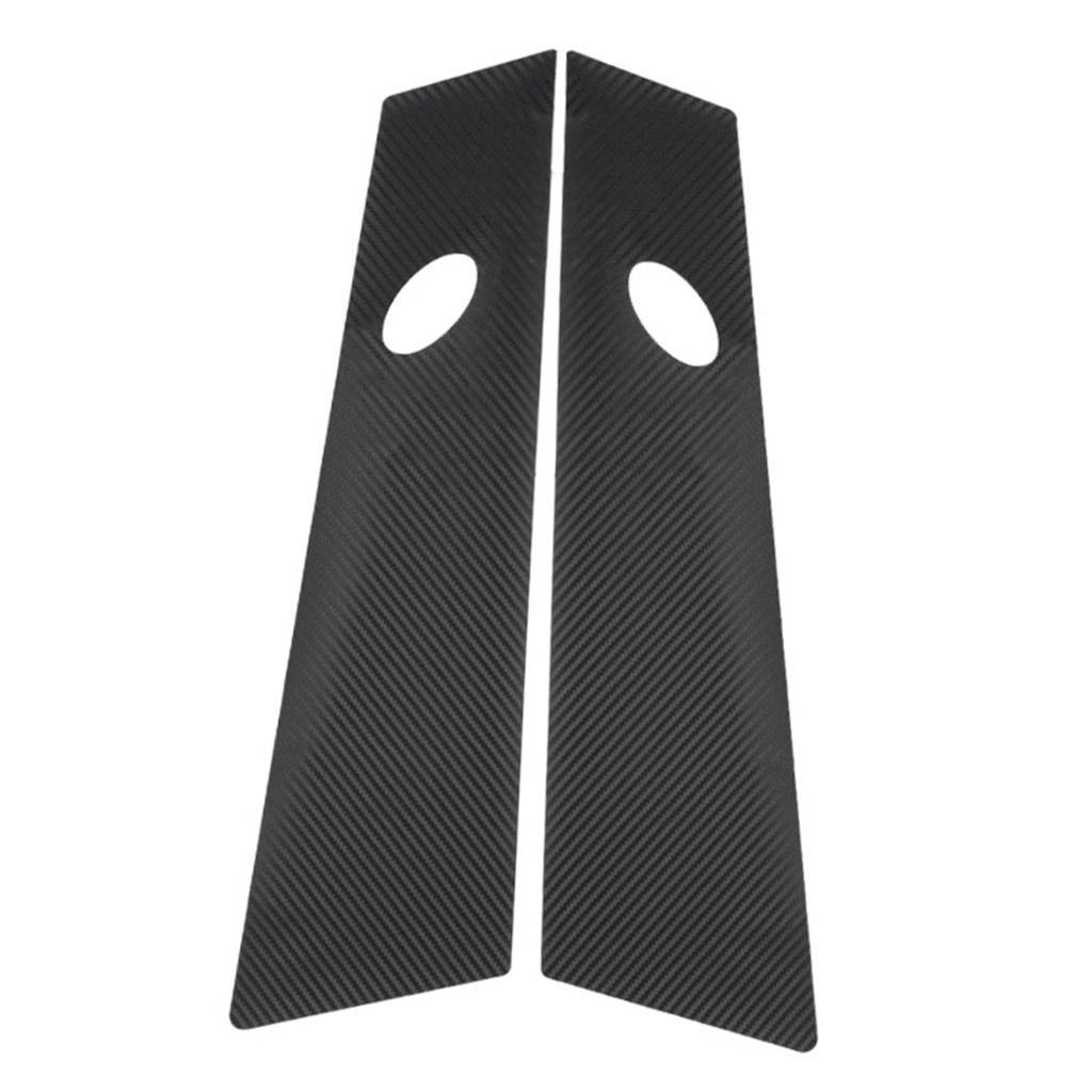 Window black B Pillar Cover Trim Sticker 2pcs stripe