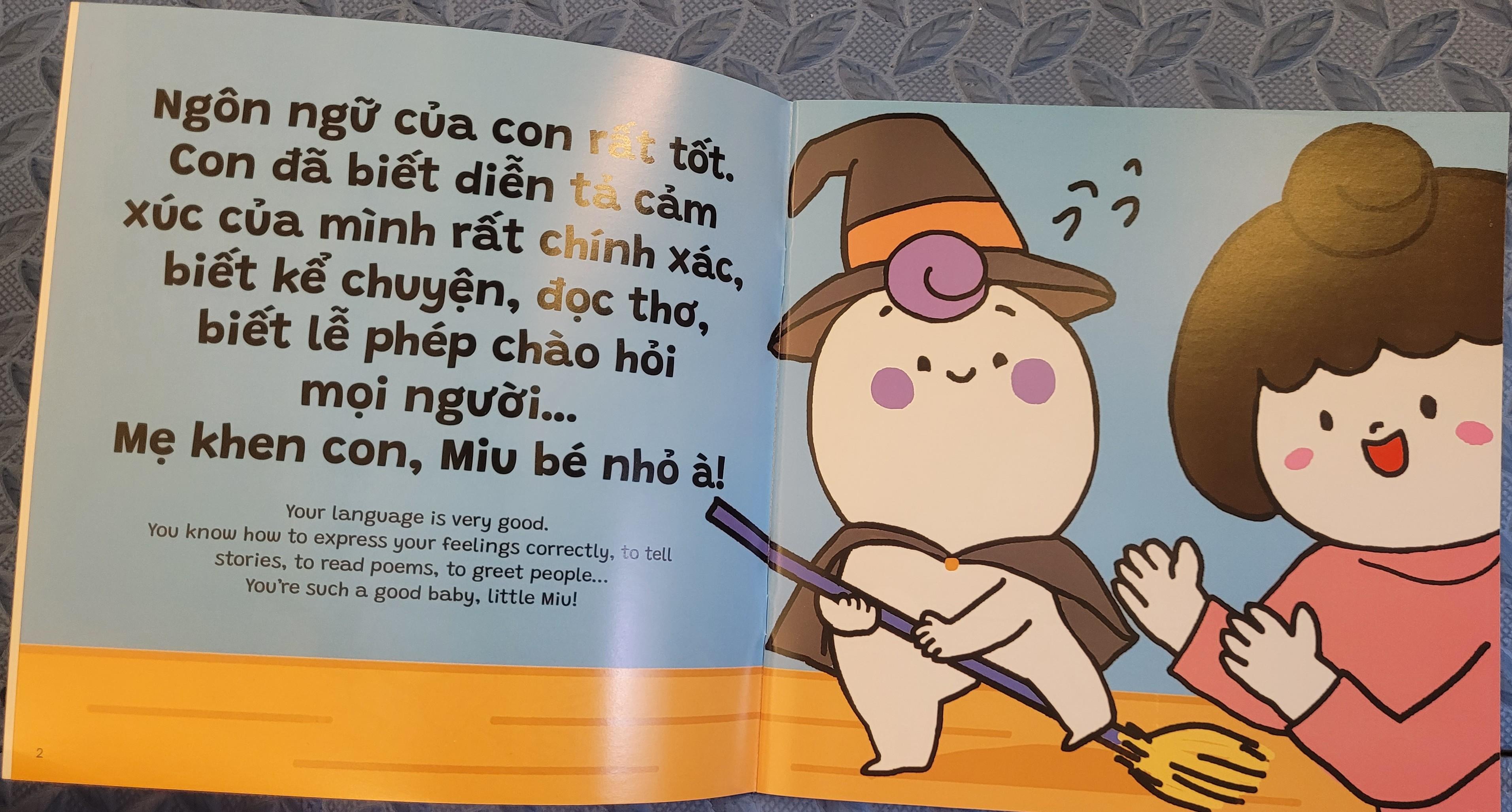 Sách Ehon Miu Bé Nhỏ Phần 3 Song Ngữ - Đừng Nói Trống Không Nhé Song Ngữ