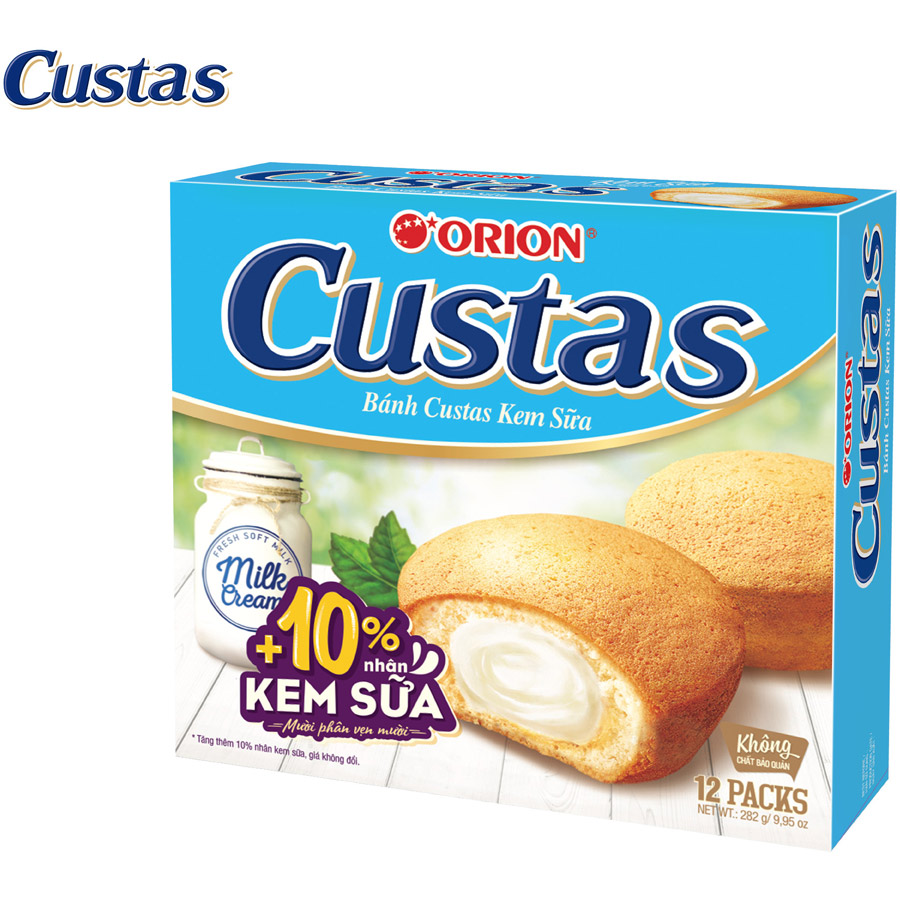 Bánh Custas Kem sữa hộp 12 gói