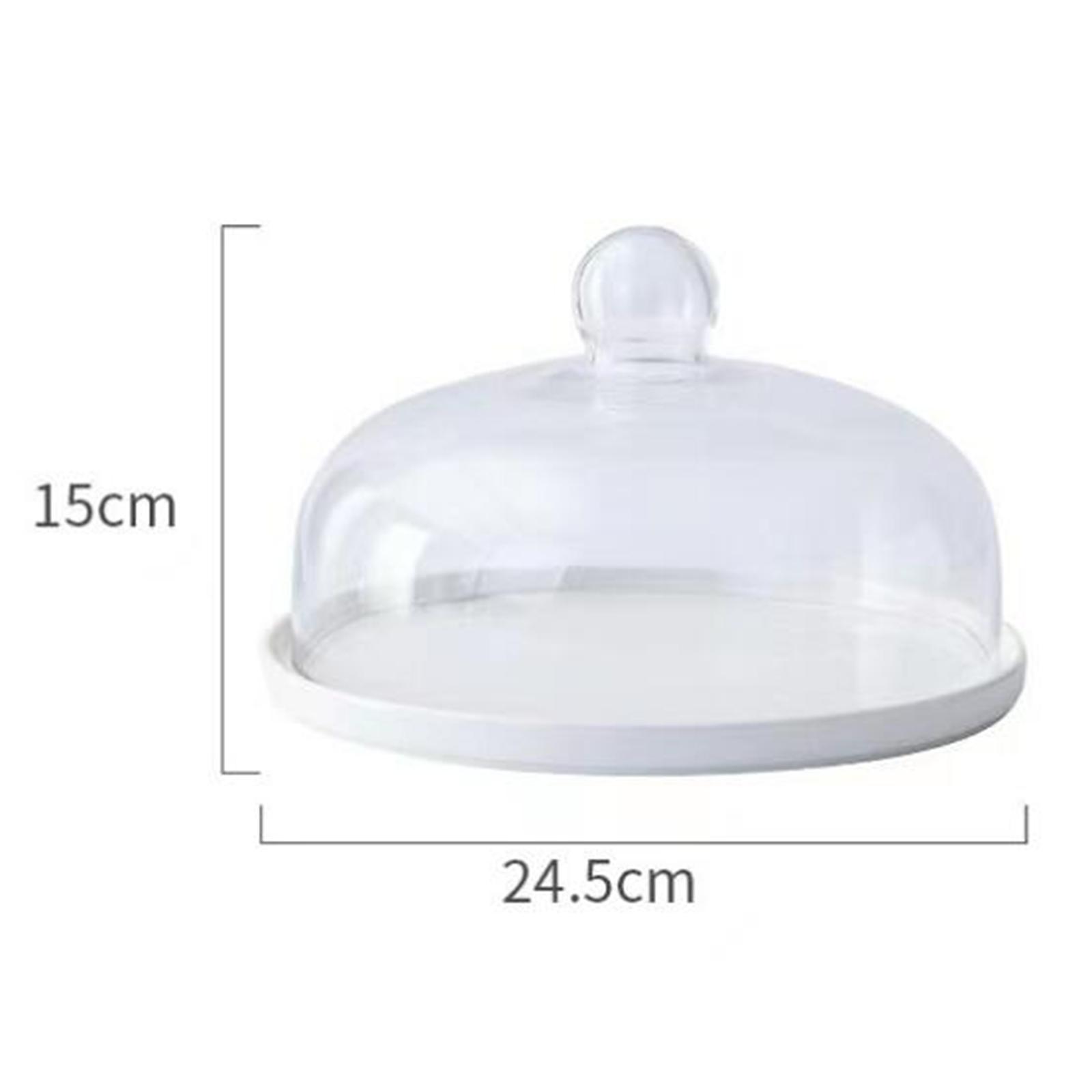 Round Cake Stand with  Cover Serving Tray for Wedding Cheese Decor