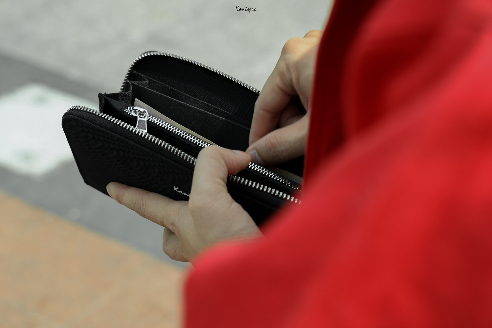 Ví Nam dài chất vải Polyester KANTAPRO - Zipper Wallet