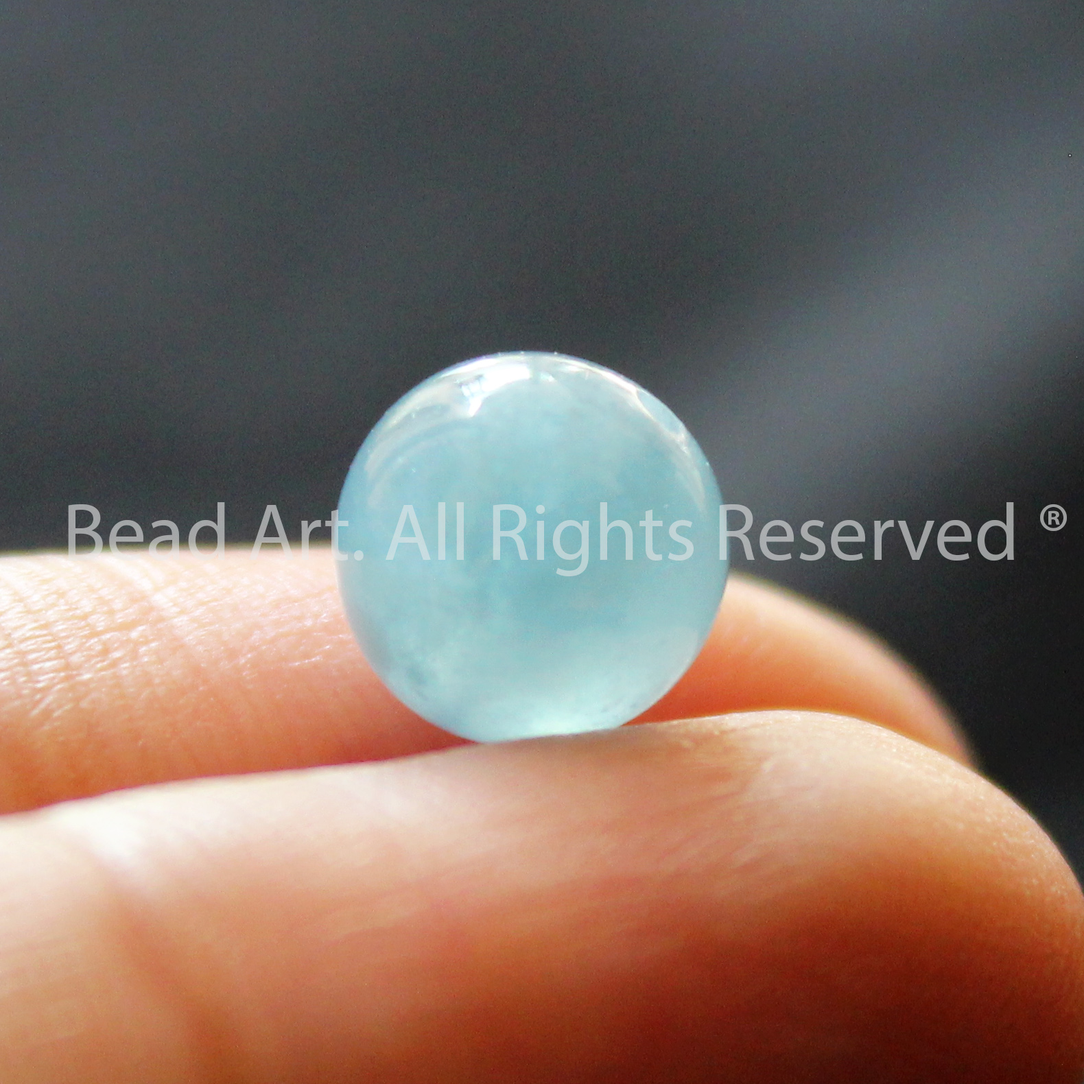 9MM Đá Aquamarine, Hải Lam Ngọc Tự Nhiên Xanh Biển Loại AA, Mệnh Thuỷ, Mộc, Đá Phối Vòng Tay Phong Thuỷ, Chuỗi Hạt - Bead Art