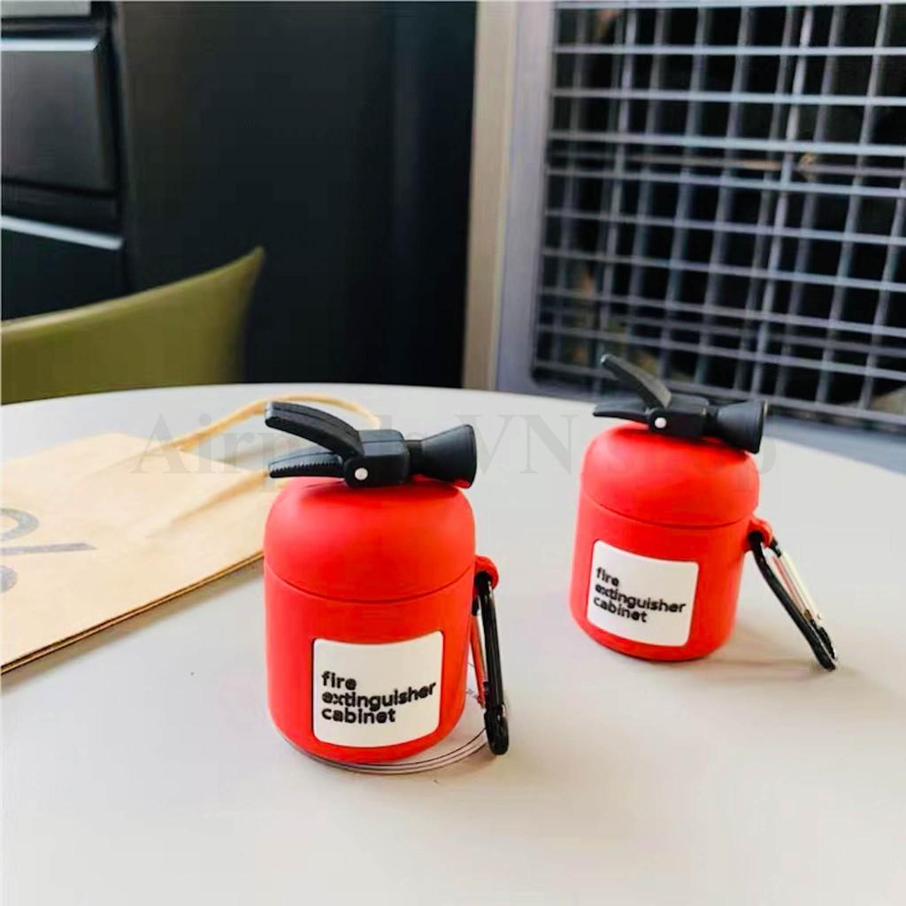 Bao Case Ốp dành cho Airpods 1/2 bình chữa cháy siêu cool silicon cao cấp