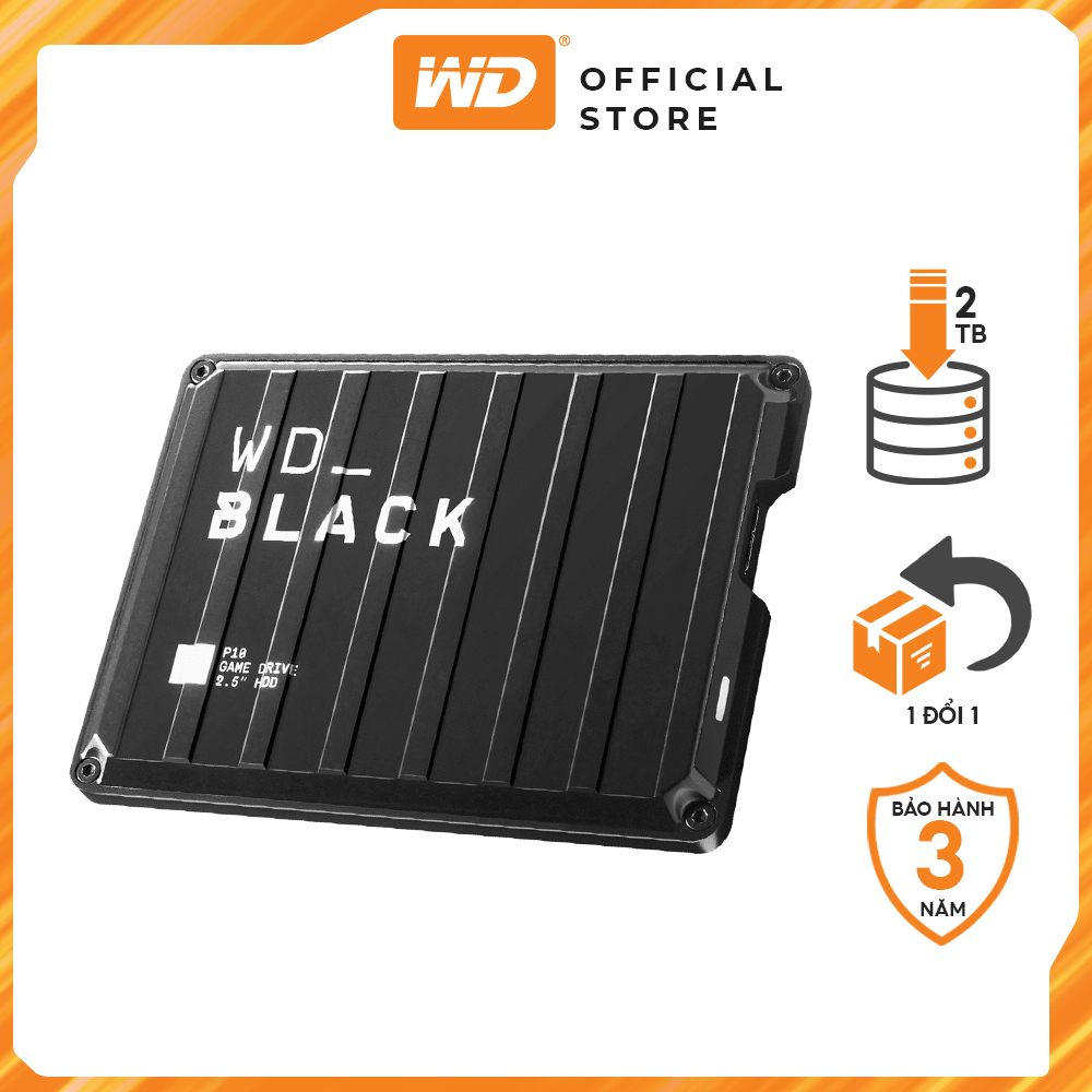 Ổ cứng di động WD Black P10 Game Drive Hàng Chính Hãng