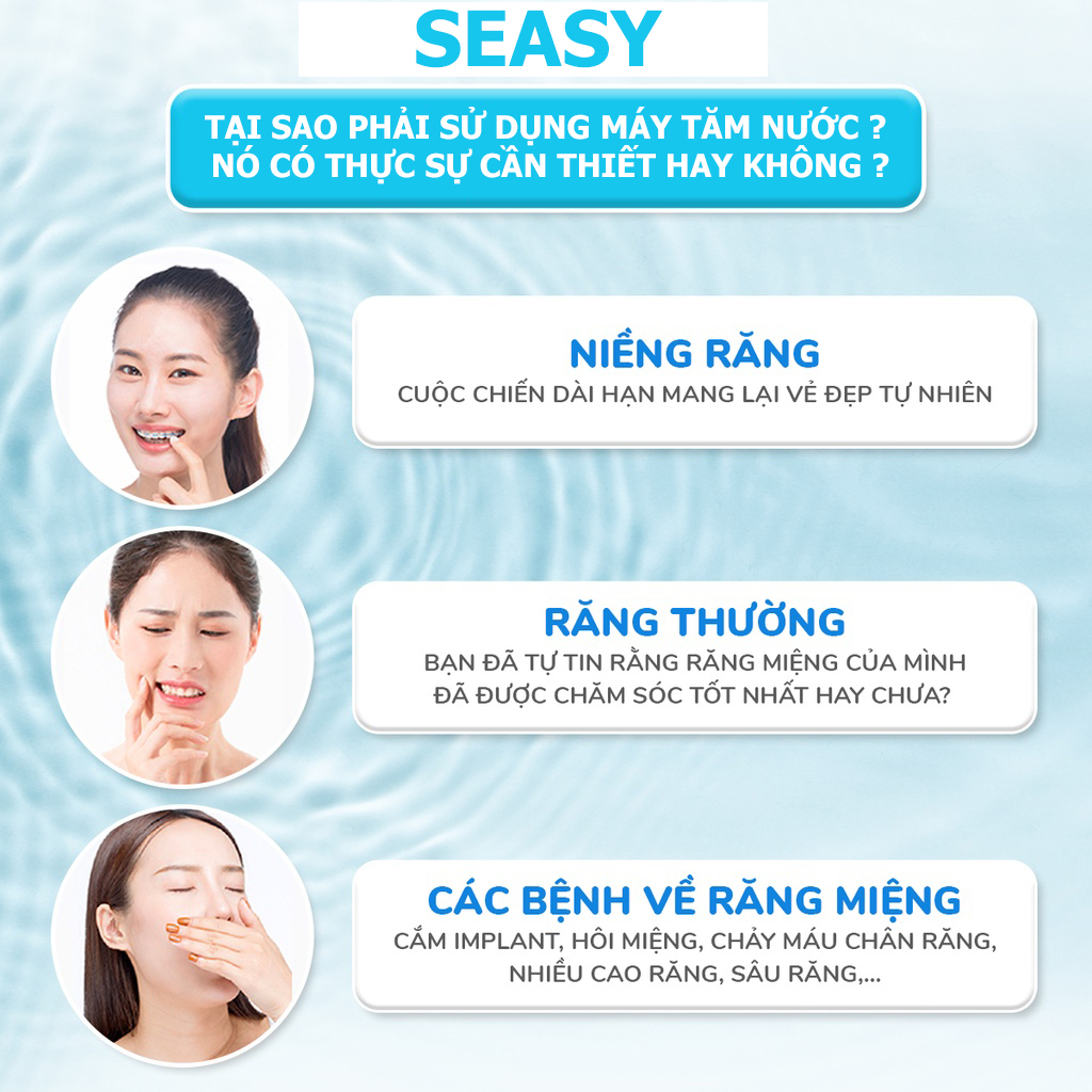 Máy tăm nước cầm tay Enpis SS66 vệ sinh răng miệng chống nước cao cấp 3 chế độ bảo vệ nướu - Hàng Chính Hãng