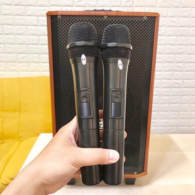 Loa kéo vali kiomic k88 âm thanh siêu đỉnh -hát karaoke gia đình - tặng 2 micro không dây