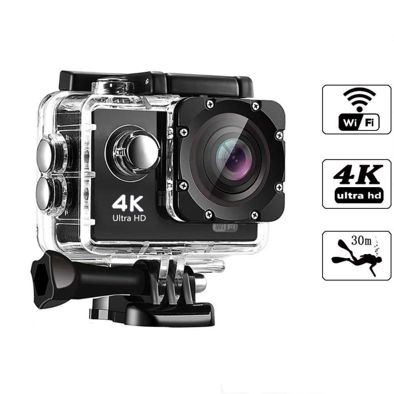 Camera hành động Ultra HD 4K/30fps WiFi 2 inch dưới nước Máy ảnh bảo hiểm không thấm nước Máy quay phim thể thao ngoài trời