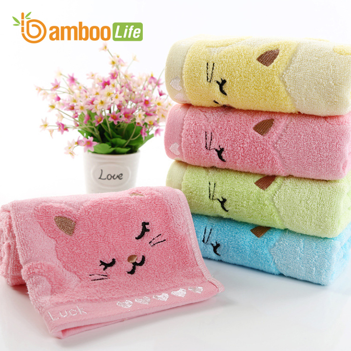 Khăn mặt sợi tre Khăn rửa mặt lau mặt Bamboo Life BBL056 hàng chính hãng - Vàng