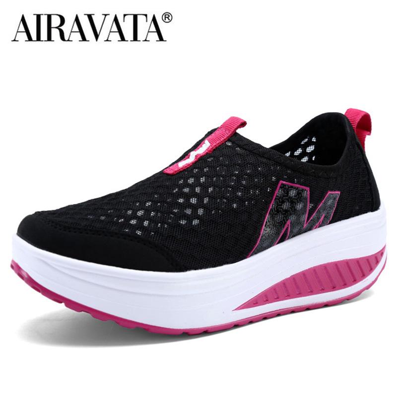 Phụ nữ Giày thể thao thông thường Sneakers Lady's Shake Fitness Sport Shoes Fashion Ling Fabress giày trượt Color: black Shoe Size: 38