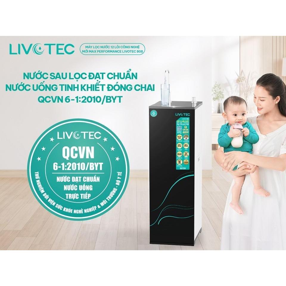[TẶNG BỘ LÕI] Máy lọc nước RO Livotec 808, 12 lõi lọc gấp đôi vi khoáng - Hàng Chính Hãng