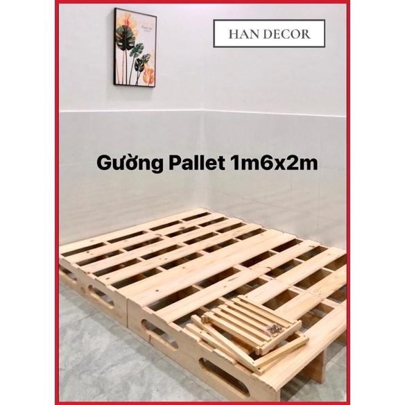 GIƯỜNG PALLET CHÂN CAO 20CM CÓ ĐẦU GIƯỜNG GIÁ RẺ