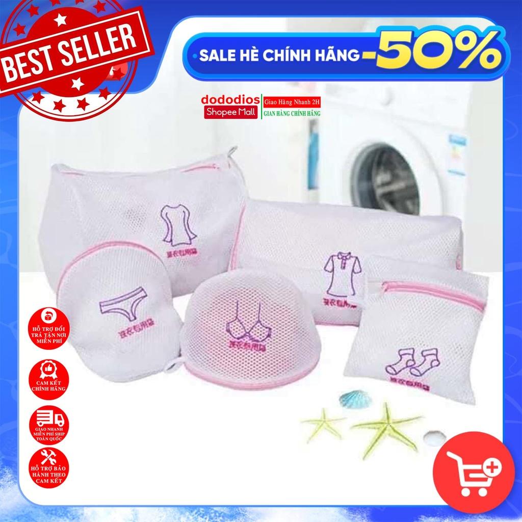 Set 5 chiếc túi lưới trơn, túi giặt TG2 đồ lót máy giặt giúp bảo vệ quần áo khi giặt máy dododios