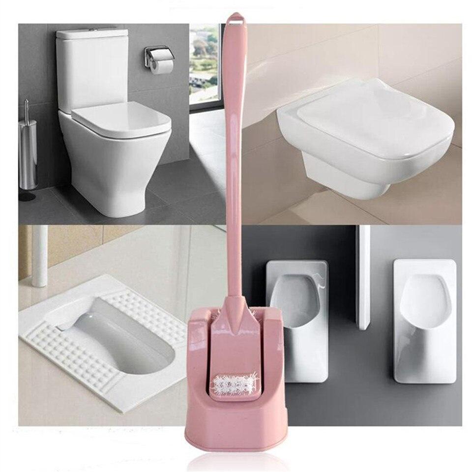 1pc Bathroom Replacement Portable Long Handle Cleaning Tool Toilet Brush Lavatory Brush Toilet Brush & Holder Set