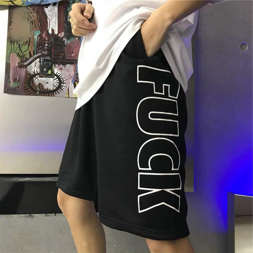 Quần short thun nam nữ F.U.C.K, quần sort Unisex màu đen, phong cách trẻ trung
