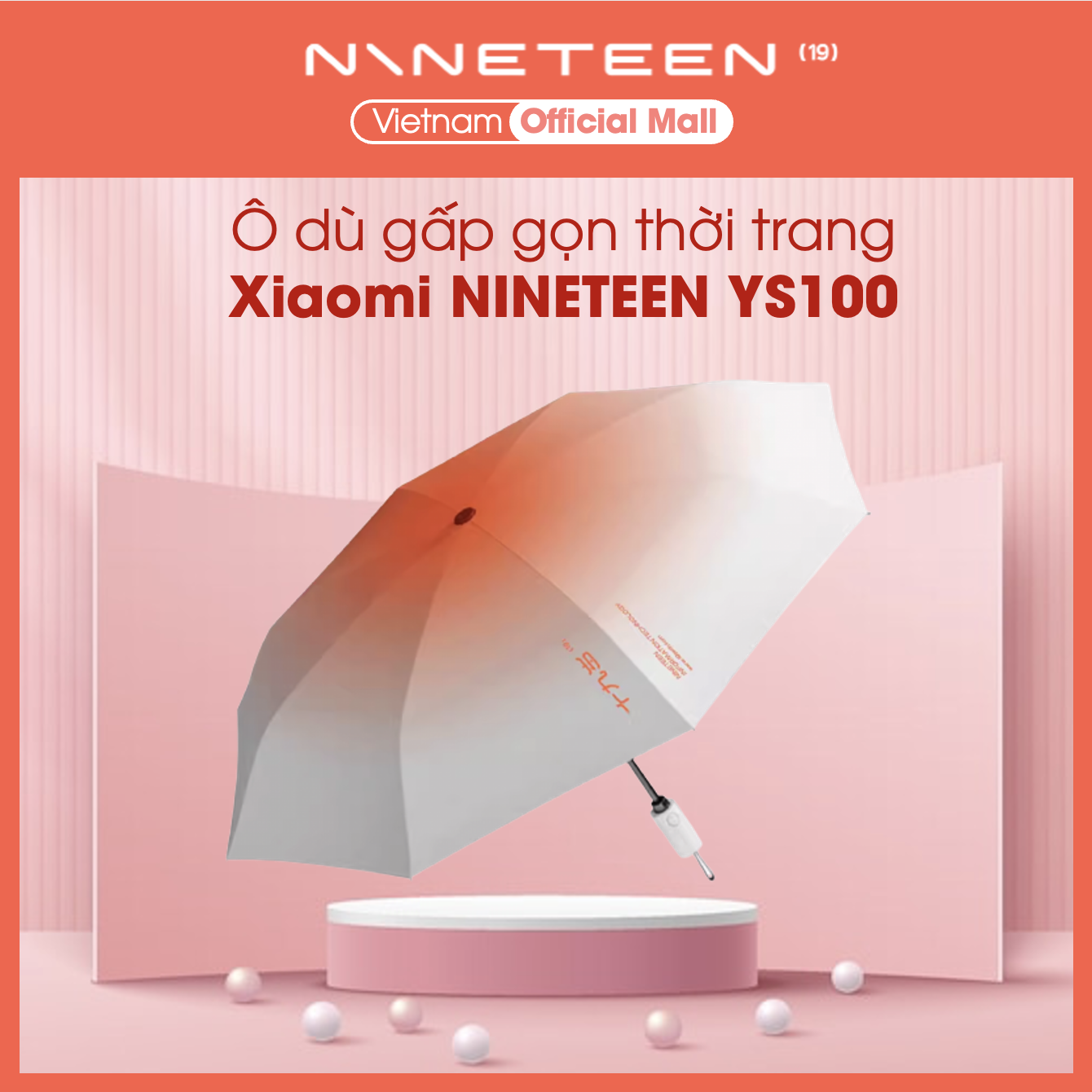 Ô dù gấp gọn thời trang Xiaomi NINETEEN YS100