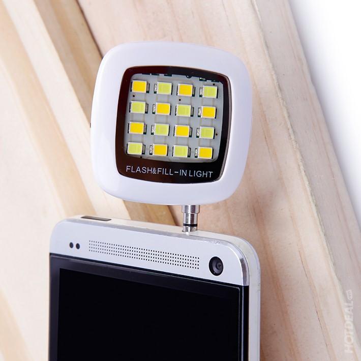 Đèn Led Flash mini hỗ trợ điện thoại chụp ảnh 16 LED  Wmã VN