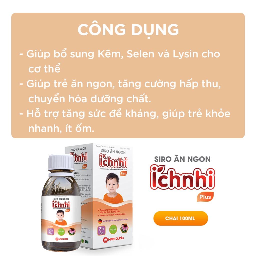 Siro ăn ngon Ích Nhi Plus cho bé lọ 100ml giúp tăng sức đề kháng,tăng chuyển hóa hấp thu dưỡng chất