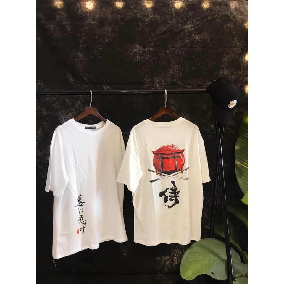 Áo Thun UNISEX Nam Nữ ĐEN MẶT TRĂNG ĐỎ Tay Lửng From Rộng Giá Rẻ