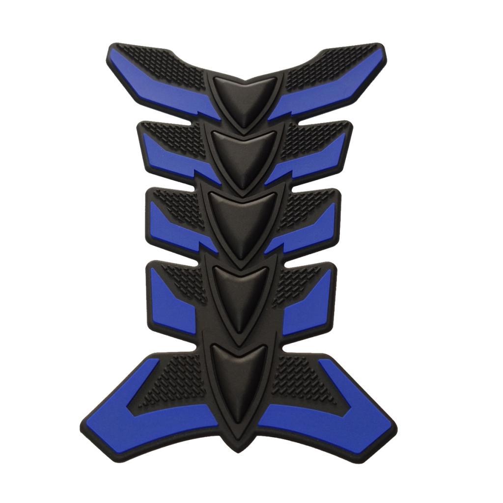 Universal Blue Motorcycle 3D Rubber Fuel Gas Tank Decal Sticker