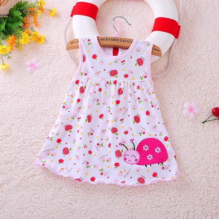 Đầm bé gái sơ sinh dễ thương - Đầm mặc nhà bé gái, váy cho bé gái sơ sinh 0-3M màu ngẫu nhiên (SD-272G)